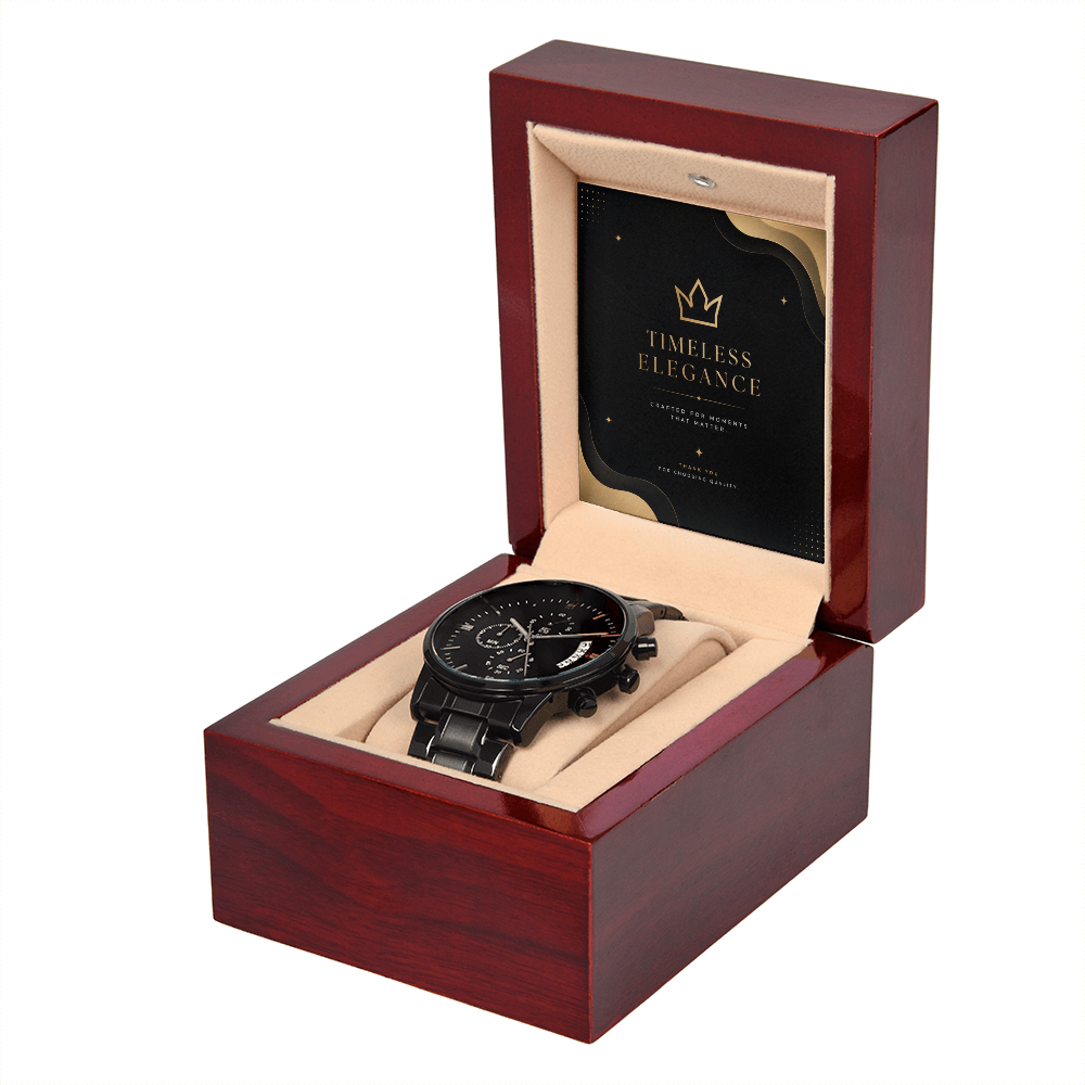Black Chronograph Watch